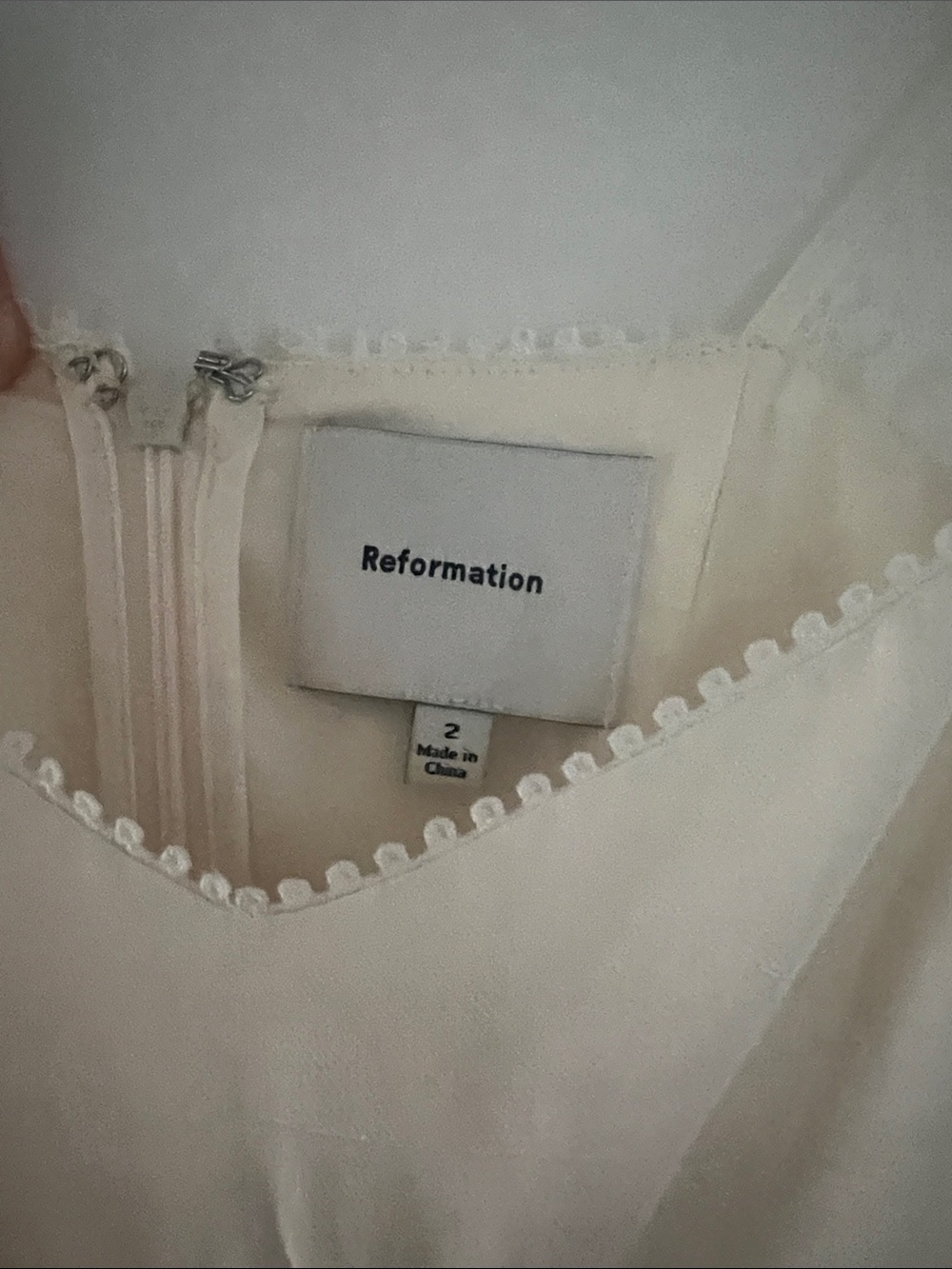 Reformation Wynton Dress Ivory - Picture 4 of 5